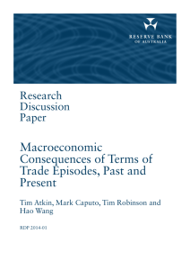 Macroeconomic Consequences of Terms of Trade Episodes, Past