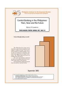 Central Banking in the Philippines