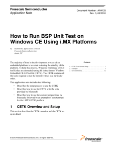How to Run BSP Unit Test on Windows CE Using i.MX Platforms