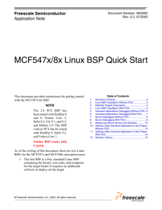 MCF547x/8x Linux BSP Quick Start