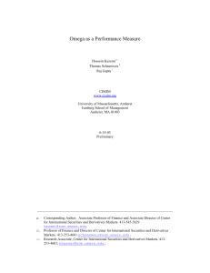 Omega as a Performance Measure - Edge
