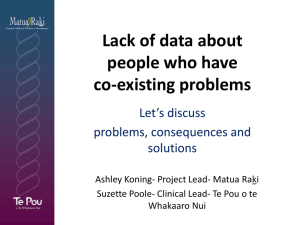 Lack of data about people who have co-existing problems