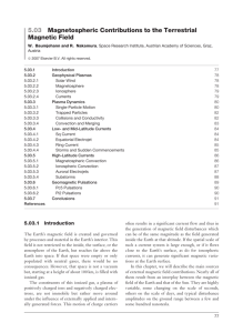 5.03 Magnetospheric Contributions to the Terrestrial