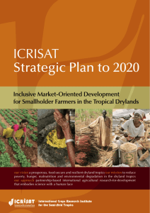 ICRISAT Strategic Plan to 2020 - Inclusive Market