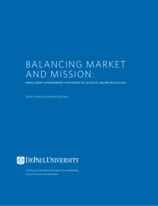 Balancing Market and Mission - DePaul University Resources