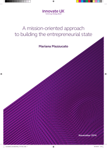A mission-oriented approach to building the entrepreneurial state