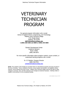 veterinary technician program - Madison Area Technical College