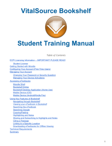 VitalSource Bookshelf Student Training Manual