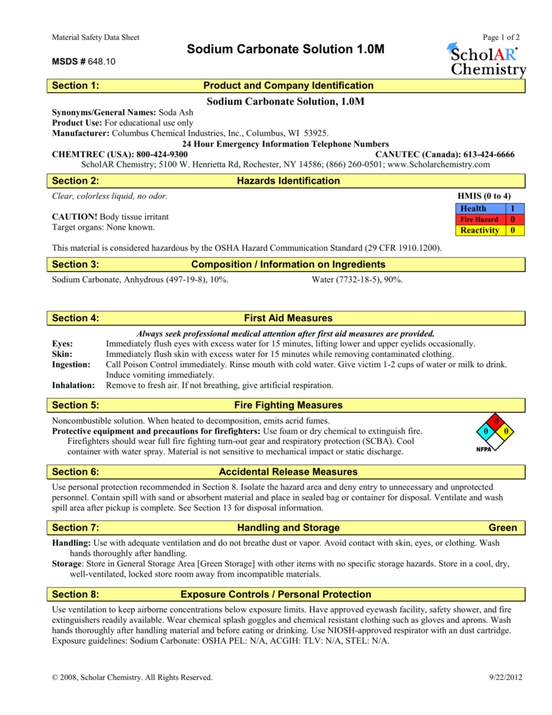 What Is Material Safety Data Sheet Osha