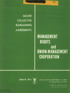 Major Collective Bargaining Agreements: Management Rights and