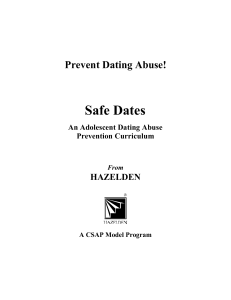 Safe Dates, An Adolescent Dating Abuse Prevention