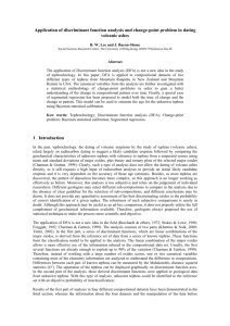 Application of discriminant function analysis and change