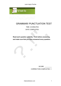 grammar/ punctuation test