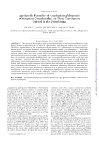 Age-Specific Fecundity of Anoplophora glabripennis (Coleoptera