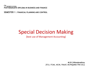 Special Decision Making