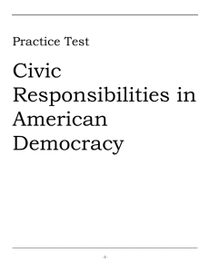 Civic Responsibilities in American Democracy