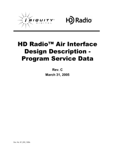 HD Radio™ Air Interface Design Description