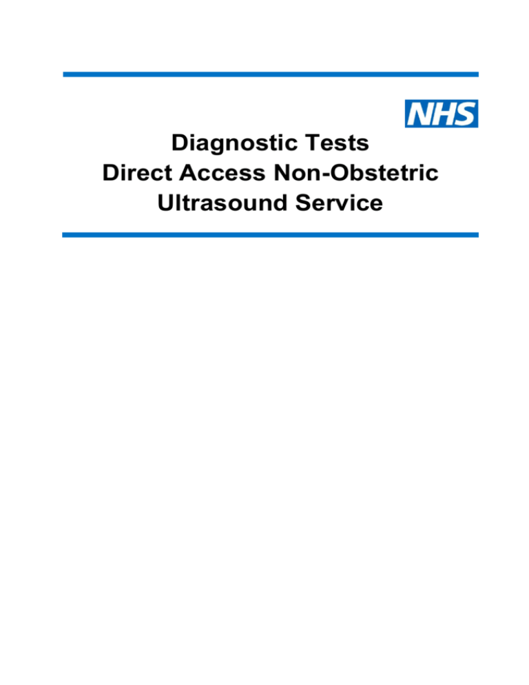 Diagnostic Tests Direct Access Non 0928