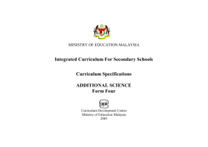 Integrated Curriculum For Secondary Schools Curriculum