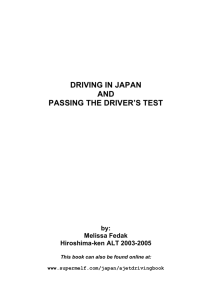 driving in japan and passing the driver's test