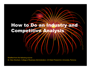 How to Do an Industry and Competitive Analysis