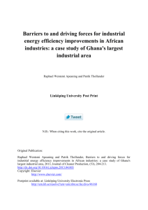 Barriers to and driving forces for industrial energy efficiency