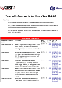 Vulnerability Summary for the Week of June 22, 2015 - UG-CERT