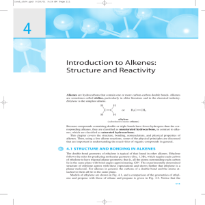 Introduction to Alkenes: Structure and Reactivity