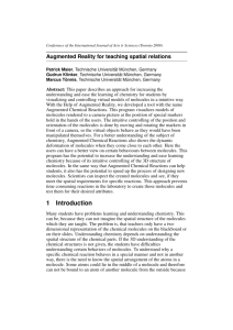 Augmented Reality for teaching spatial relations