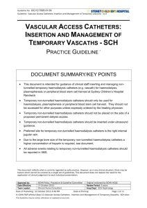 Insertion and Management of Temporary Vascaths