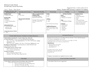 Robertson County Schools Seventh Grade, Second Nine Weeks