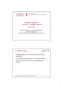 Artificial Intelligence Chapter 2: Intelligent Agents