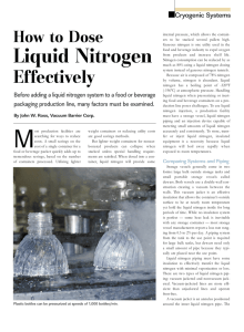How to Dose Liquid Nitrogen Effectively