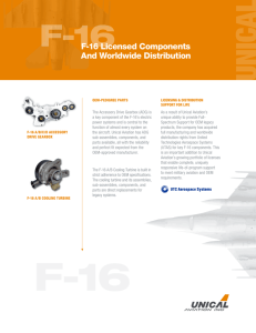 F-16 Licensed Components And Worldwide Distribution