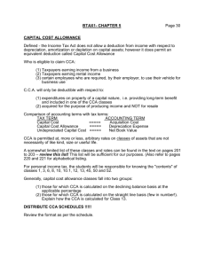 BTAX1- CHAPTER 5 Page 30 CAPITAL COST ALLOWANCE