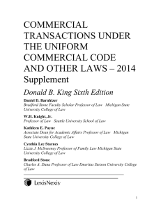 COMMERCIAL TRANSACTIONS UNDER THE
