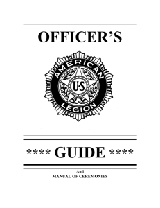 Officers Guide and Manual for Ceremonies