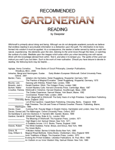Books - What is a Gardnerian?