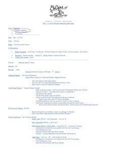 Dec. 2, 2010 Board Meeting Minutes