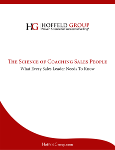 The Science of Coaching Sales People