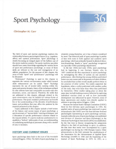 Sport. Psychology - The Recovery Zone