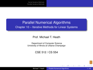 Parallel Numerical Algorithms - Chapter 10 – Iterative Methods for