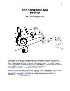 Music Appreciation Course Handbook