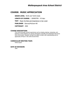 course: music appreciation - Wallenpaupack Area School District
