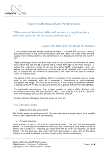 Factors Affecting WLAN Performance