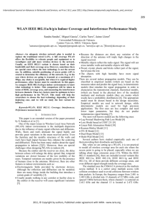 WLAN IEEE 802.11a/b/g/n Indoor Coverage and Interference