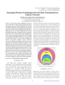 Emerging Wireless Technologies for Fast Data Transmission on