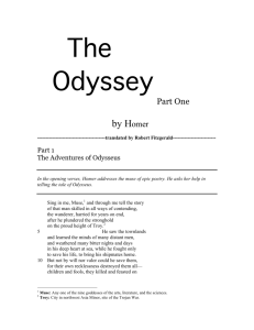 The Odyssey prentice hall text Fitzgerald part 1