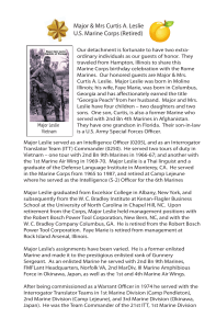 Guest of Honor, Major Curtis A. Leslie Biography (Downloadable )