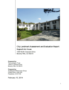 Harry Cohn Estate Historic Assessment Report